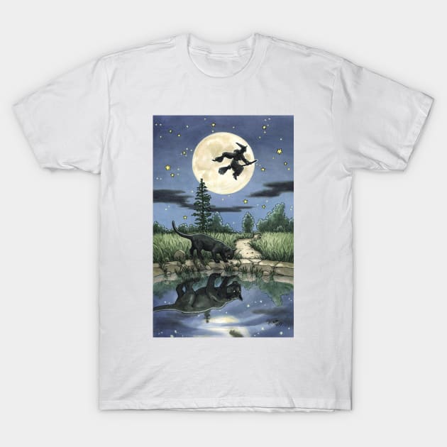 Everyday Witch Tarot - The Moon T-Shirt by Elisabeth Alba